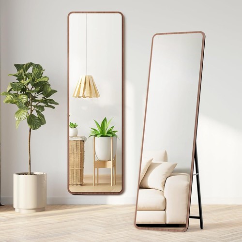 Wood full length mirror - full,