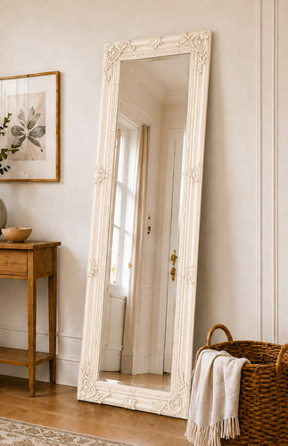 Tall cream full - cream, floor