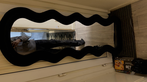 Wavy full length framed - framed, mirror